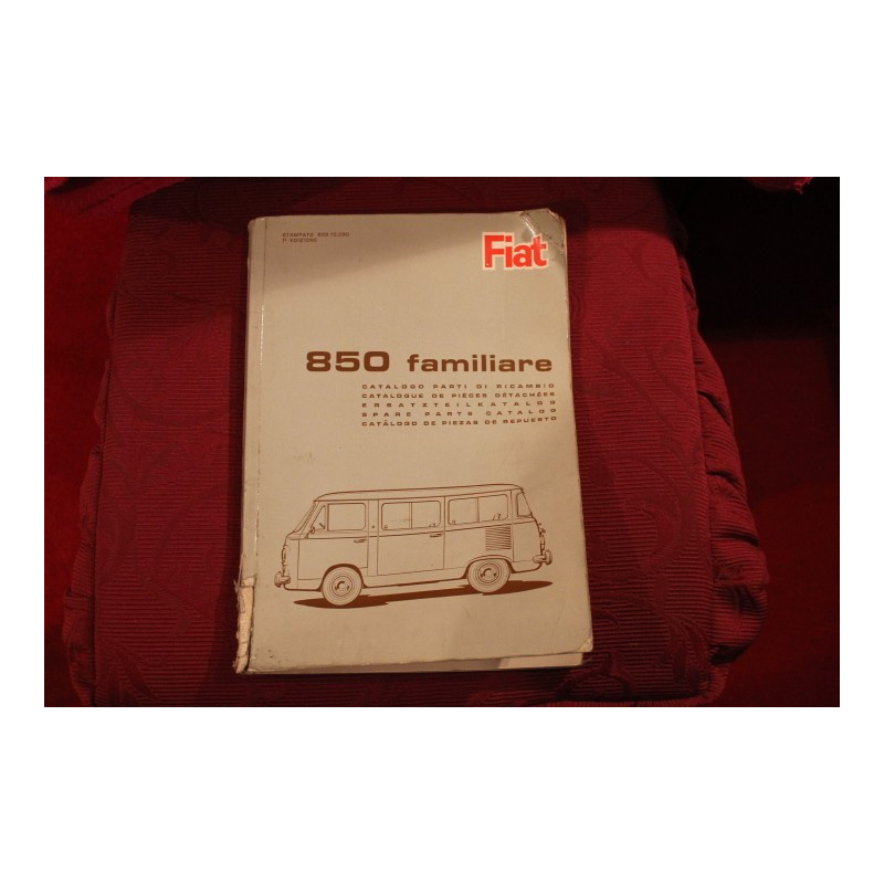 850 FAMILIARE   MECHANICS SPARE PARTS CATALOGUE (1° EDITION 1965)  cover with defects