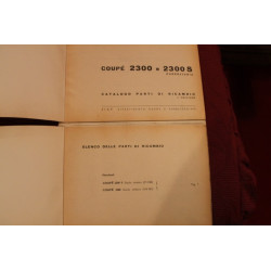 2300  2300 S COUPE'   BODY SPARE PARTS CATALOGUE (1° EDITION 1962)