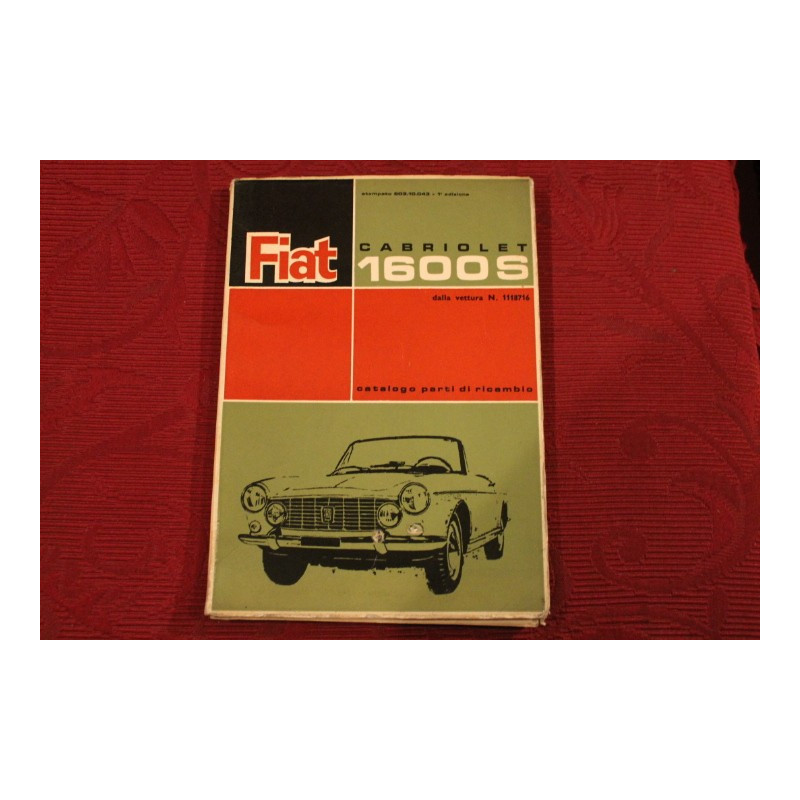 1600 S CABRIOLET (118 SB)     MECHANICS SPARE PARTS CATALOGUE (1° EDITION 1964)