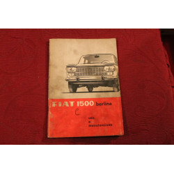 1500  BERLINA   LIBRETTO USO E MANUTENZIONE (1° EDIZIONE 1964) copertina e alcune pagine interne sporche.