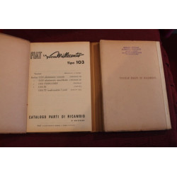 1100 103   CATALOGO PARTI DI RICAMBIO-MECCANICA (5° EDIZIONE 1956)