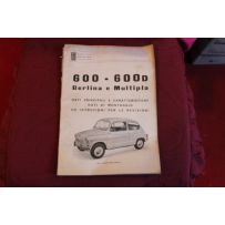 600 / 600 D   SEDAN AND MULTIPLA   HANDBOOK FOR REPAIRS (1960)