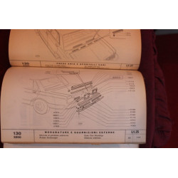 130  3200     CATALOGO PARTI DI RICAMBIO-CARROZZERIA (1°EDIZIONE 1971)