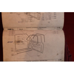 132 GS GLS      BODY SPARE PARTS CATALOGUE (1°EDITION 1974) cover in bad condition.