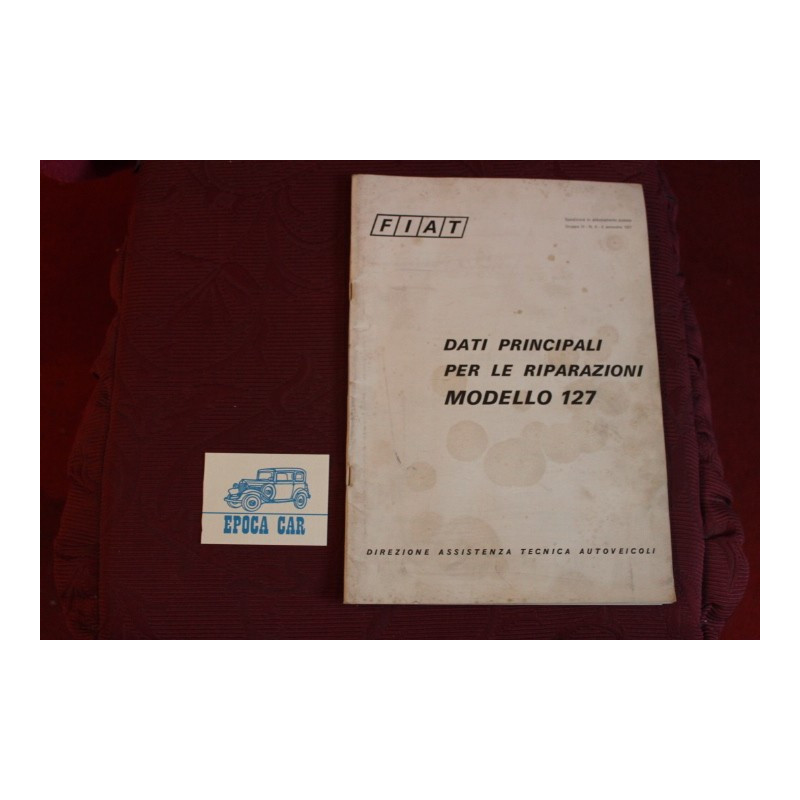 127     DATI TECNICI PER LE RIPARAZIONI (1971)