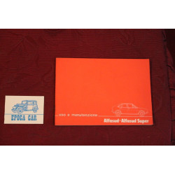 ALFASUD SUPER     USE AND SERVICE BOOK (1979)