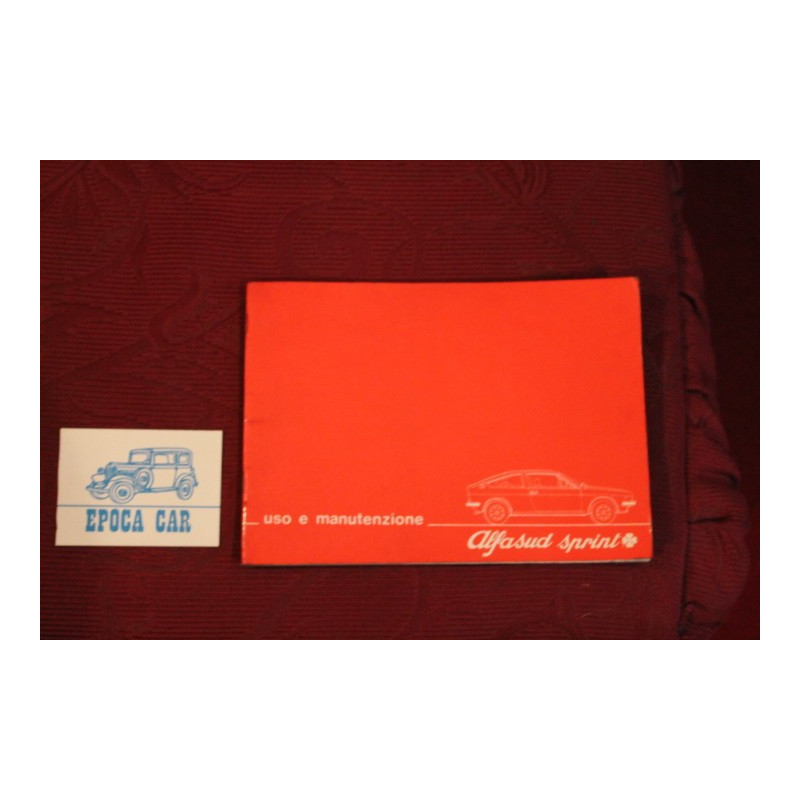 ALFASUD SPRINT      LIBRETTO USO E MANUTENZIONE (1976)