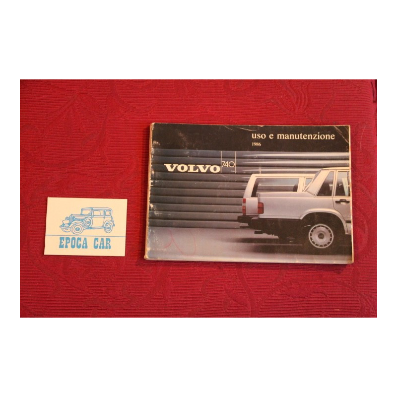 VOLVO 740    USE AND SERVICE BOOK (1986) IN ITALIAN