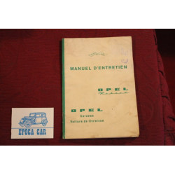 OPEL REKORD  USE AND SERVICE BOOK (MANUEL D' ENTRETIEN) (1960) IN FRENCH