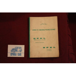 OPEL REKORD E REKORD COUPE'        USE AND SERVICE BOOK (1961) IN ITALIAN