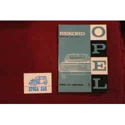 OPEL REKORD    USE AND SERVICE BOOK (1968) IN ITALIAN