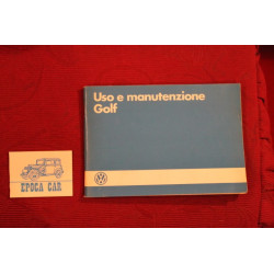 VOLKSWAGEN GOLF   LIBRETTO USO E MANUTENZIONE (1985) IN ITALIANO