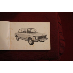 BMW 1502     USE AND SERVICE BOOK (1975) IN ITALIANO