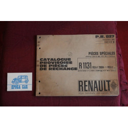 RENAULT FLORIDE E CARAVELLE       CATALOGUE PROVISOIRE DE PIECHES DE RECHANGE (SPARE PARTS CATALOGUE) (1964) MULTILINGUAL