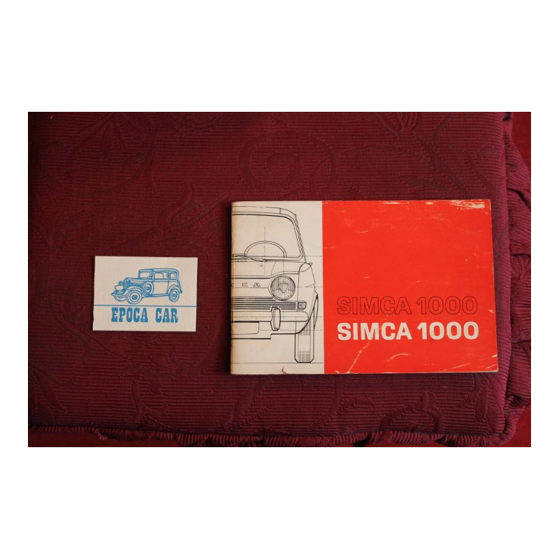 SIMCA 1000      USE AND SERVICE BOOK    IN ITALIAN AND GERMAN