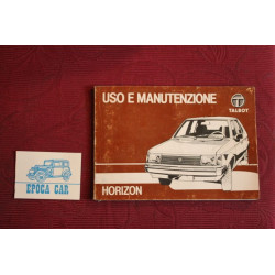 TALBOT HORIZON    LIBRETTO USO E MANUTENZIONE  IN ITALIANO