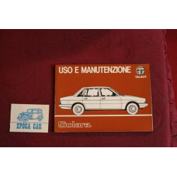 TALBOT SOLARA       USE AND SERVICE BOOK   IN ITALIAN