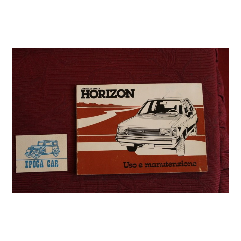 CHRYSLER-SIMCA  HORIZON     USE AND SERVICE BOOK  IN ITALIAN