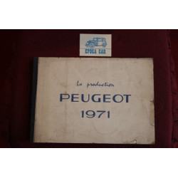 PEUGEOT  LA PRODUCTION 1971    DATI TECNICI DEI MODELLI PEUGEOT 1971 (FRA / TED / INGL)