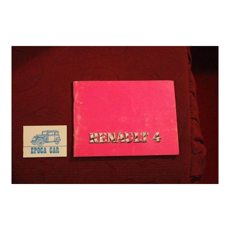RENAULT 4    USE AND SERVICE BOOK   IN ITALIAN