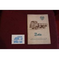 BETA    USE AND SERVICE BOOK (PROVISIONAL EDITION 1950) perfect condition