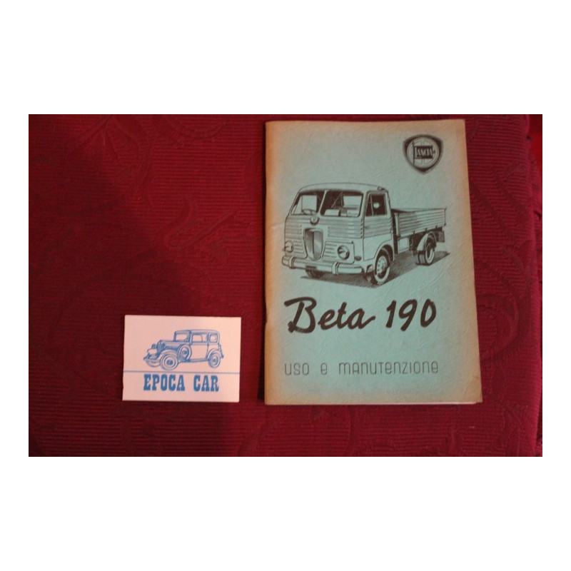 BETA 190    LIBRETTO USO E MANUTENZIONE (3° ED. 1960) buono stato