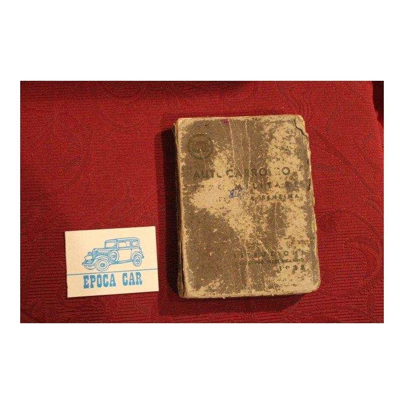 RO  MILITARY TRUCK  INSTRUCTION END SPARE PARTS CATALOGUE (1938) cover with defects, but inside good.