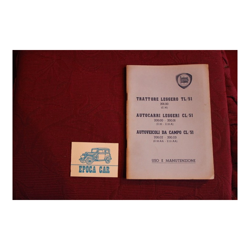 TL51  /  CL51    LIBRETTO USO E MANUTENZIONE (6° EDIZIONE 1968) ottimo stato