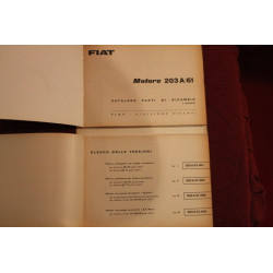 MOTORE 203  A / 61     CATALOGO PARTI DI RICAMBIO ( 3° EDIZIONE 1965) buono stato